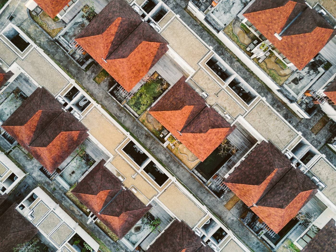 Areal photography of brown building